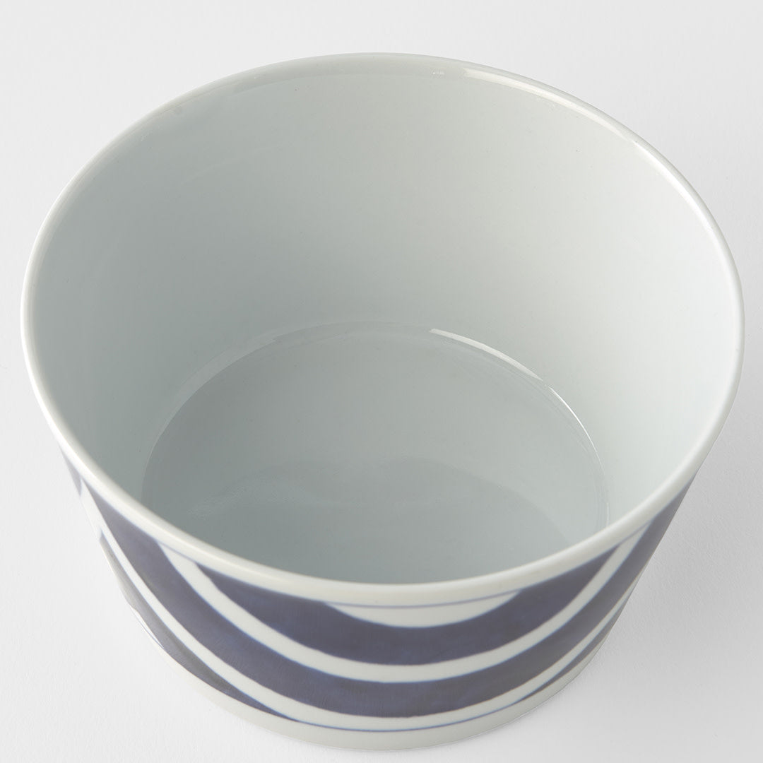 Lidded Bowl 13.5 cm, 400 ml / Loop Design Blue & White