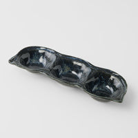 Edamame Triple Pod Dish 200ml Indigo Blue