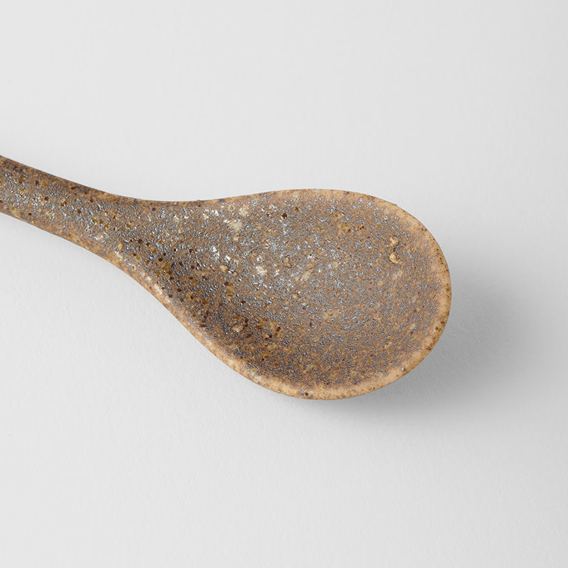 Small Bisque Spoon / Indigo Asanoha Design