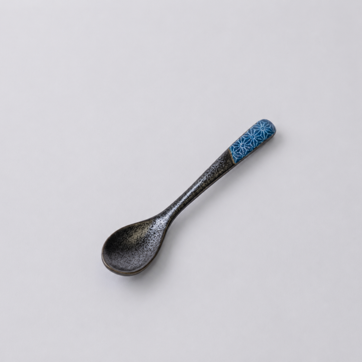 Small Black Spoon 12.5cm Indigo Asanoha