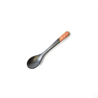 Small Black Spoon 12.5cm / Peach Asanoha Design