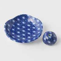 Incense Dish Set 6.5cm Indigo Asanoha Design