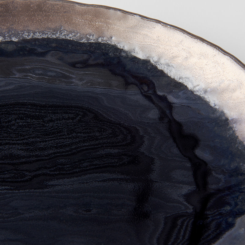 Oval Plate 24 cm / Gloss Black Glaze