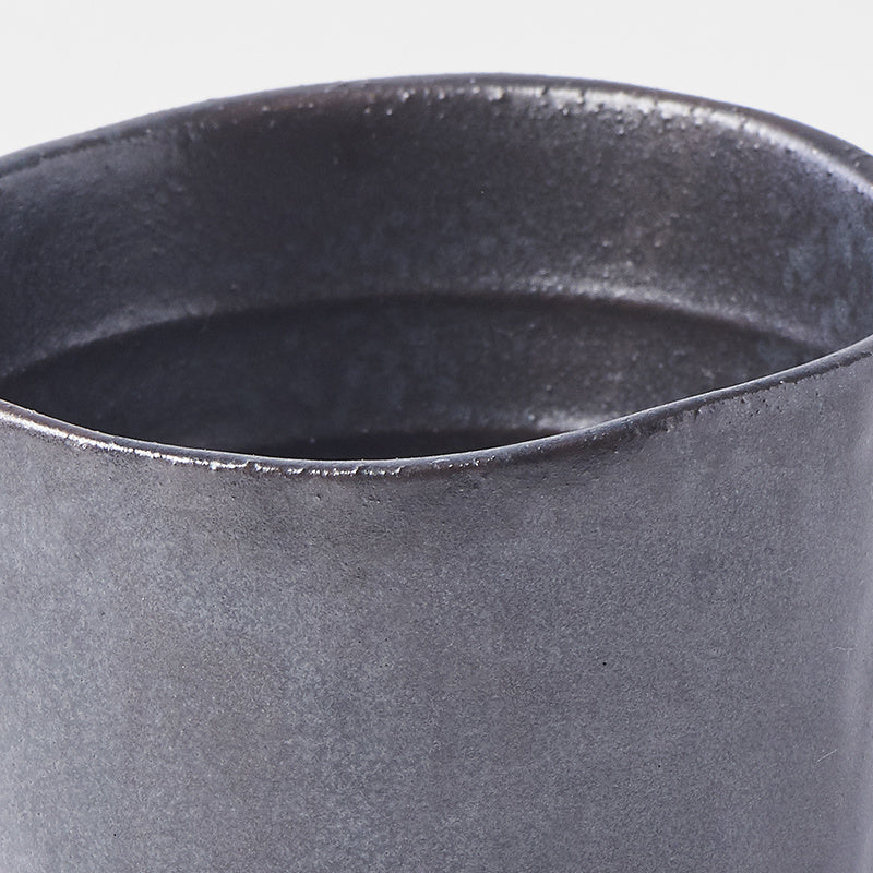 Lopsided Tea-mug 200 ml / Black Brown Glaze