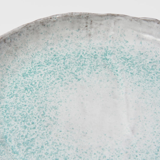 Large Oval Plate 30 cm / Aqua Splash Glaze