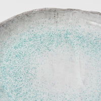 Large Oval Plate 30 cm / Aqua Splash Glaze