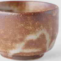 Sake Cup 40 ml 'ochoko' / Rust With White Cloud Glaze