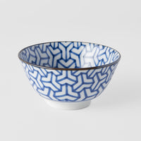 Bowl 13cm Indigo Ikat Herringbone Design