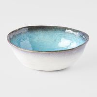 Bowl Oval 17cm Sky Blue Glaze