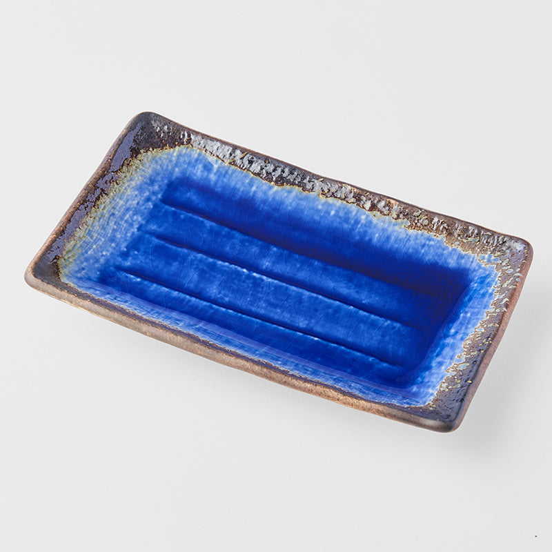 Cobalt Blue Rectangular Plate 21.5 x 13.5 cm