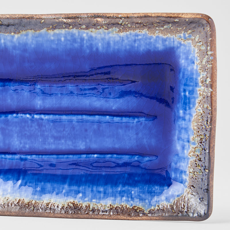 Cobalt Blue Rectangular Plate 21.5 x 13.5 cm