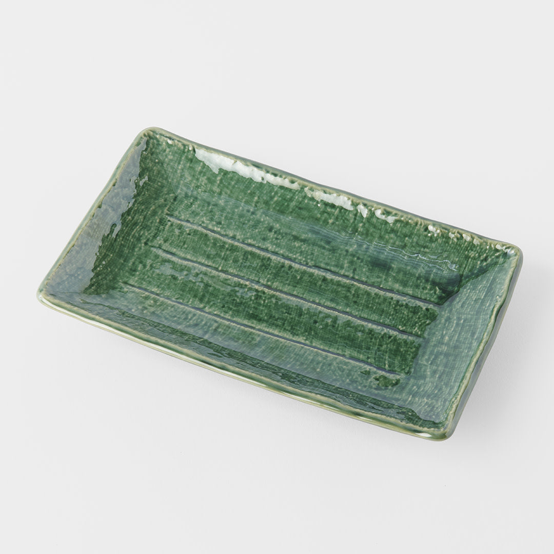 Sushi Plate 21 cm / Oribe Green Glaze