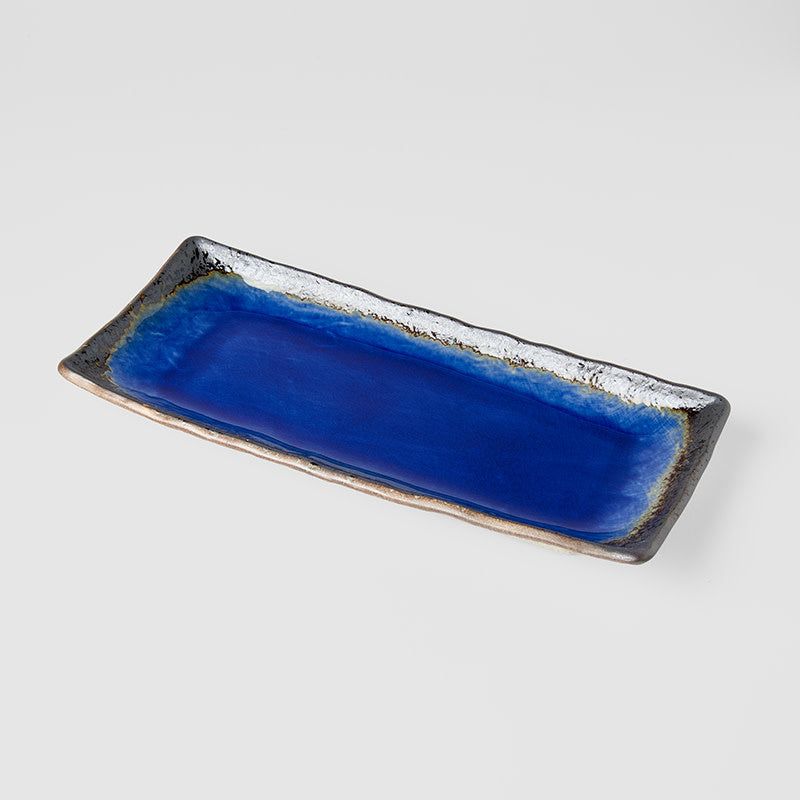 Cobalt Blue Rectangular Plate 29 x 12 cm