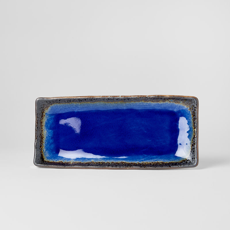 Cobalt Blue Rectangular Plate 29 x 12 cm