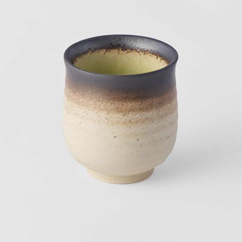 Tea Mug 200 ml / Lime Green Crackle Glaze