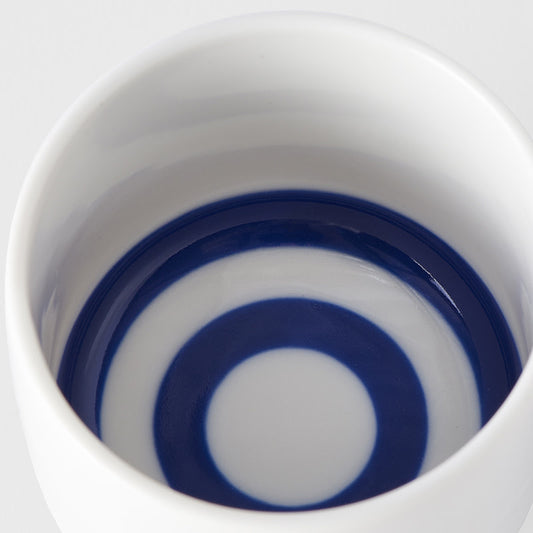 Sake Cup Ochoko 60ml Blue Target Glaze