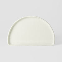 Half Moon Plate 21cm Ivory White Glaze