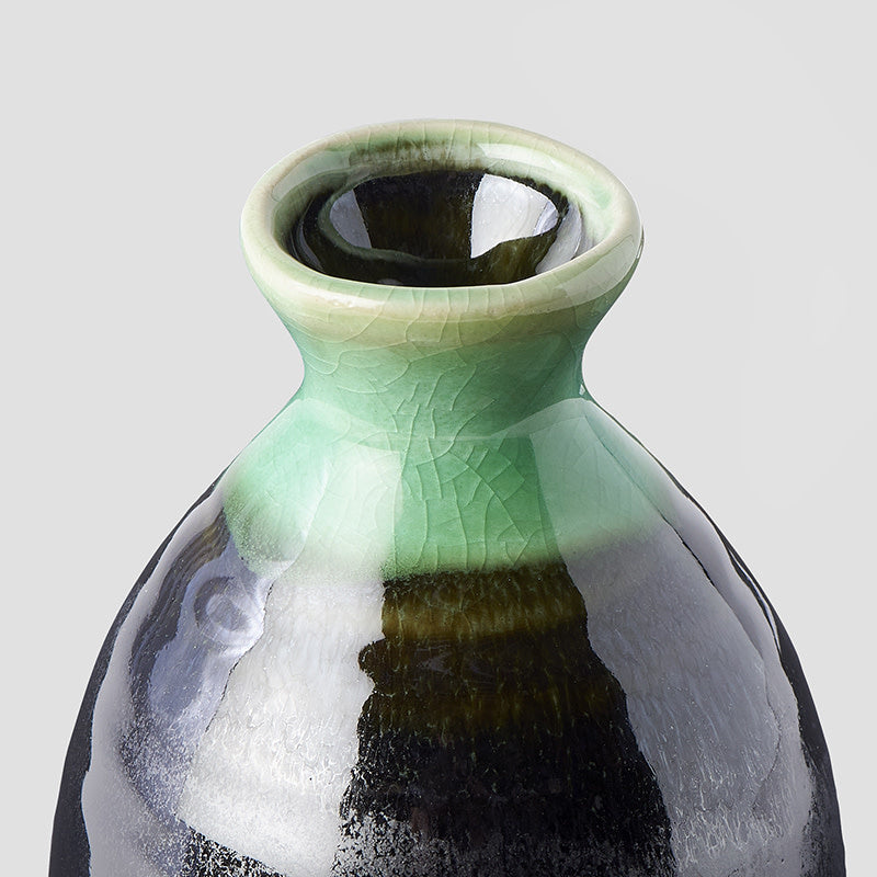 Sake Jug 300 ml / Green Drip Glaze