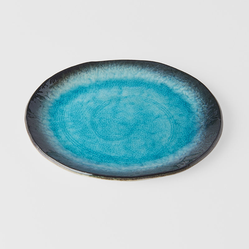 Large Oval Plate 22 cm / Sky Blue Glaze