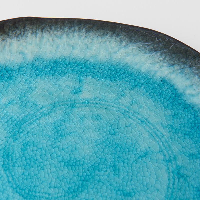 Large Oval Plate 22 cm / Sky Blue Glaze