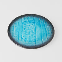 Dinner Plate Round Flat 24cm Sky Blue Glaze