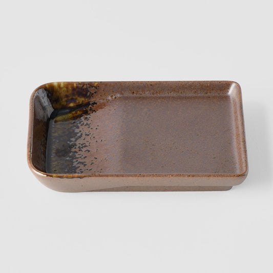 Sauce Dish 13cm Shigaraki Brown Glaze