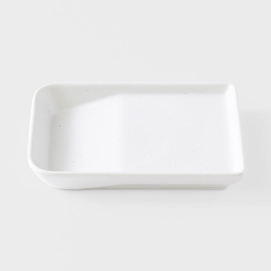 Sauce Dish 13cm Matt White Glaze
