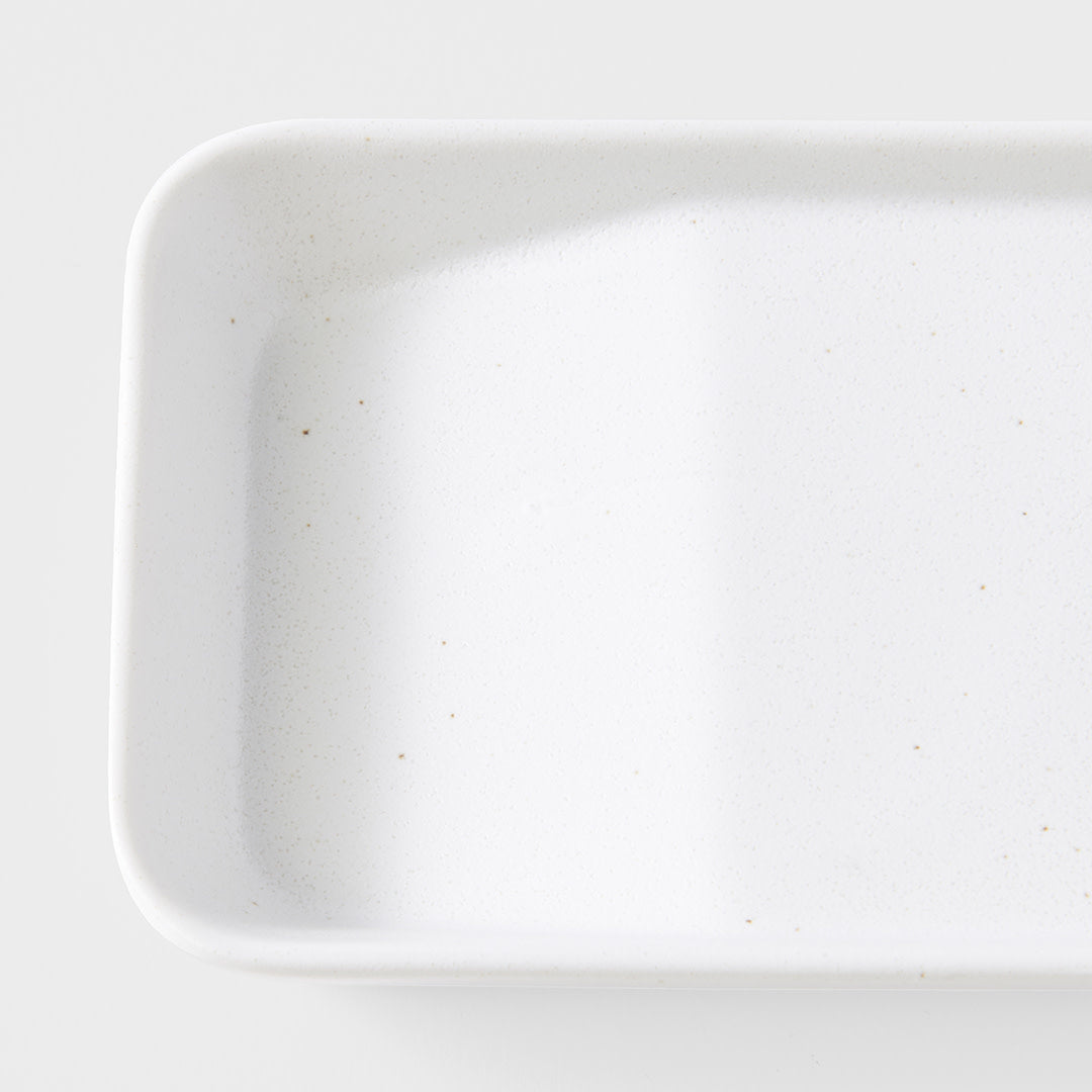 Japanese ceramic rectangular sauce dish