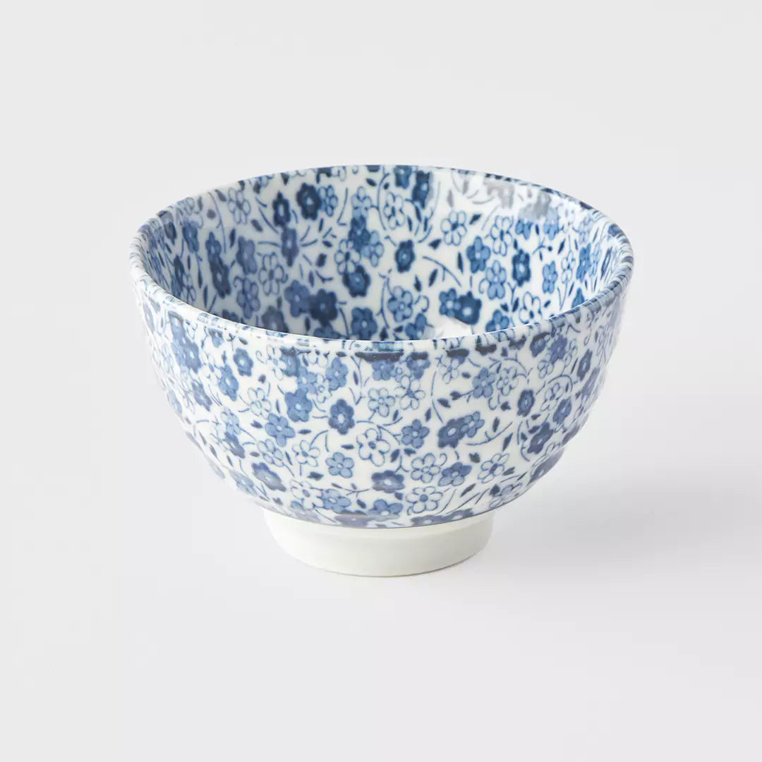 Tea Cup 130ml Blue Daisy Glaze