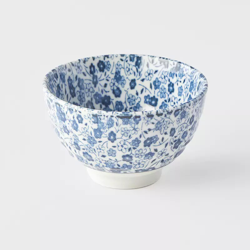 Tea Cup 130ml Blue Daisy Glaze