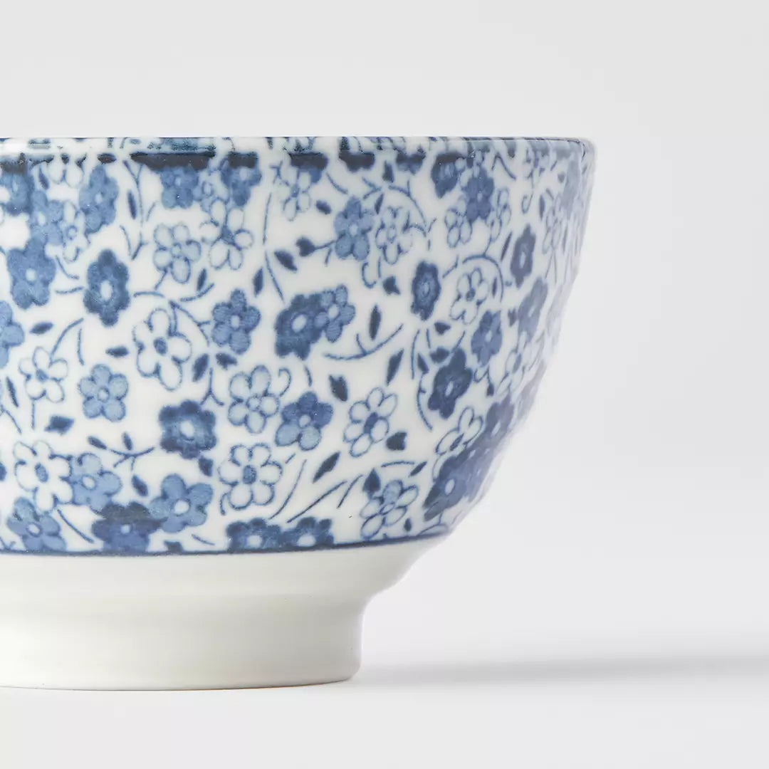 Tea Cup 130ml Blue Daisy Glaze