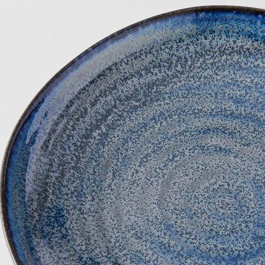 Organic Dinner Plate 23 cm / Indigo Blue Glaze