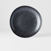 Dinner Plate Organic Shape 23cm Kanso Matt Black Glaze