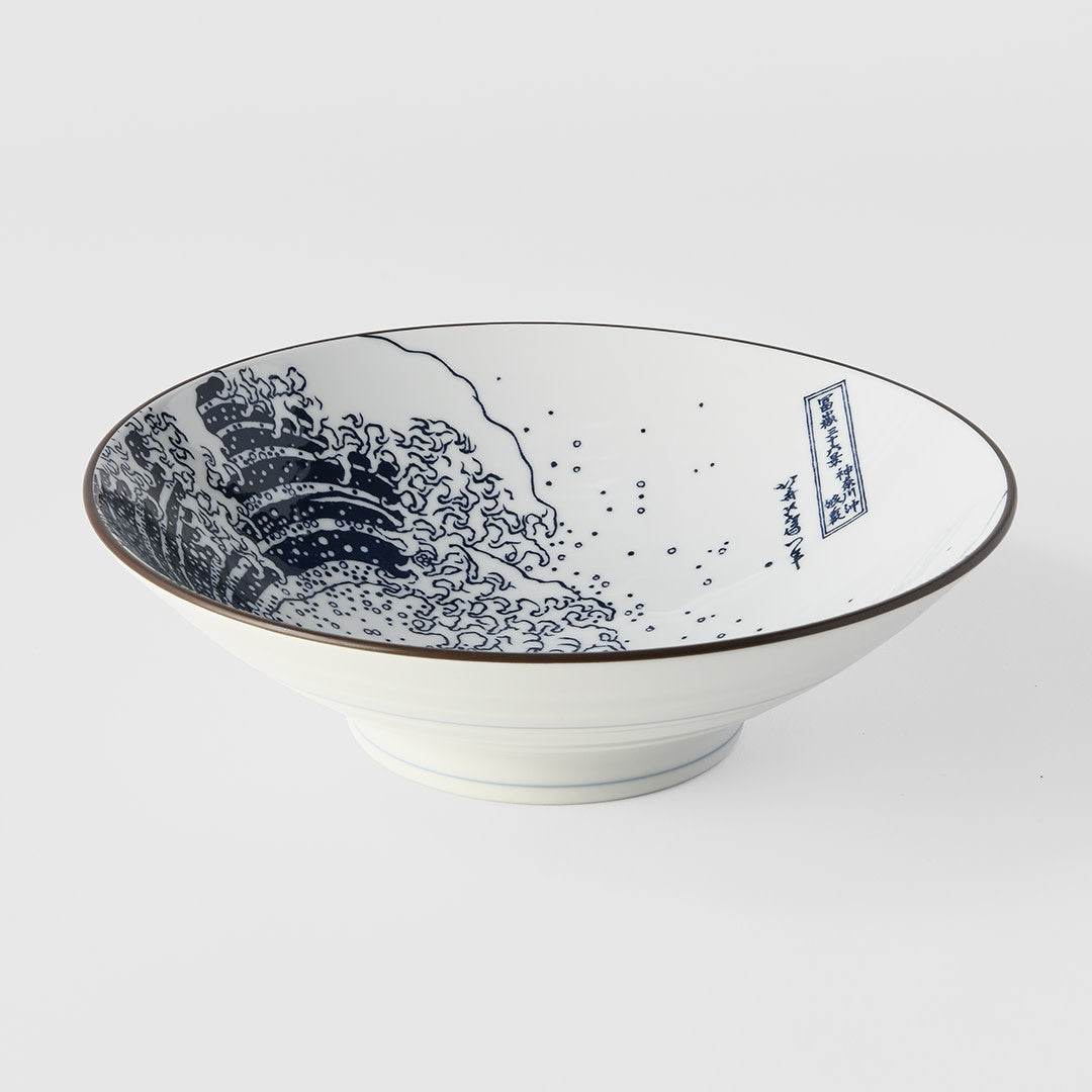 Japanese Tableware Wave Pattern Ramen Bowl 25cm Hokusai Great Wave Design – Made In Japan | Japanese ...