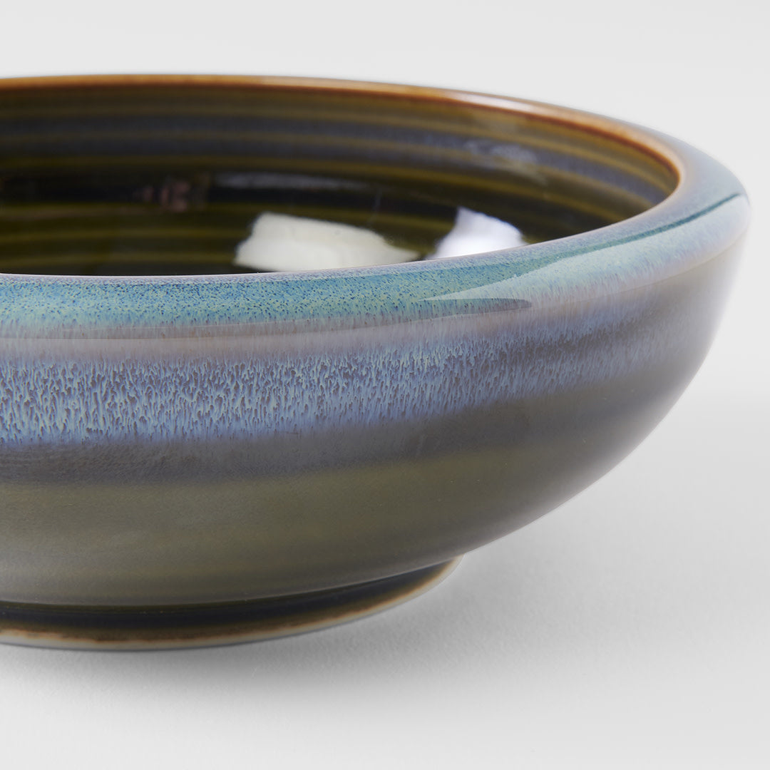 Thick Edge Bowl 17 cm, 500 ml / Blue Outer Dark Green Inner