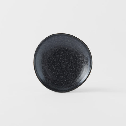 Saucer Organic Shape 13.5cm Matte Black Glaze