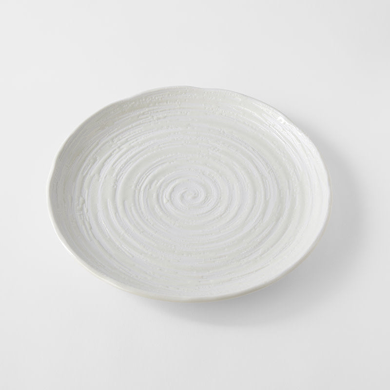 White Spiral Dinner Plate 29.5 cm