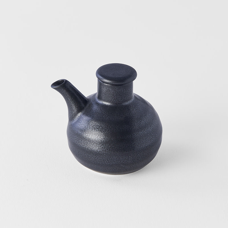 Soy Pot, 150 ml, Minoyaki Porcelain, Matte Black Glaze