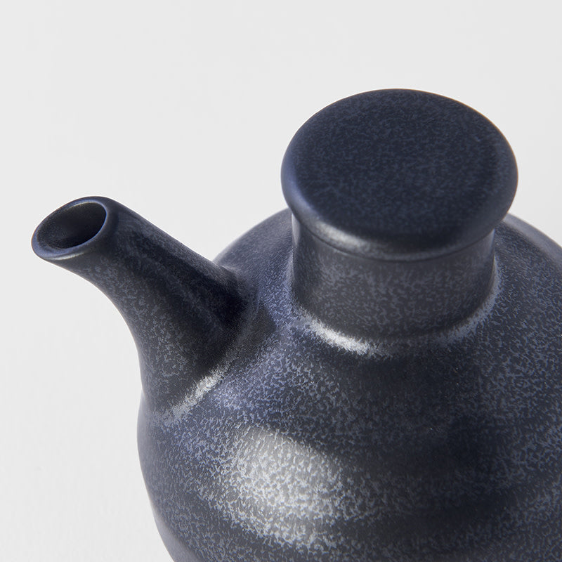 Soy Pot, 150 ml, Minoyaki Porcelain, Matte Black Glaze