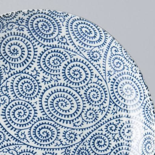 Blue Scroll Dinner Plate 23 cm