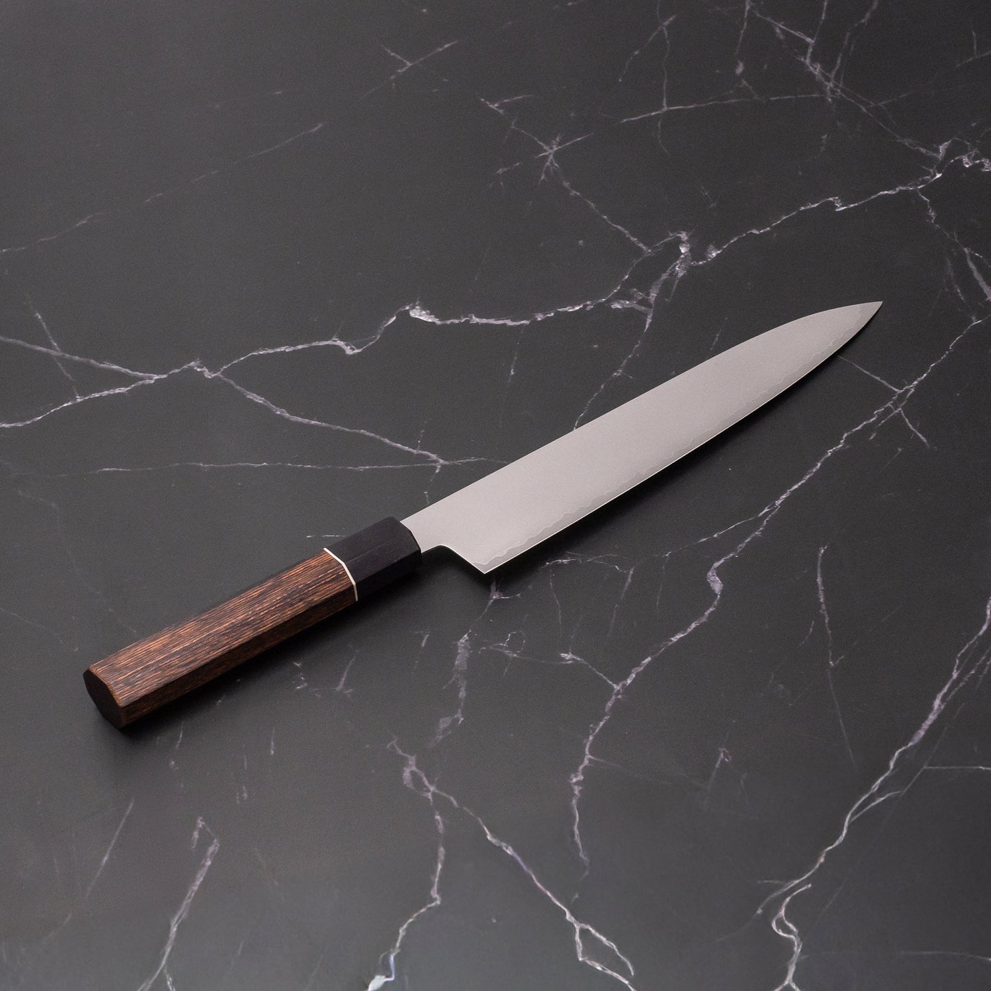 45-degree view of 21cm Damascus Gyuto Knife