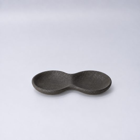 Double Sauce Dish 15.5cm Stone Slab Design