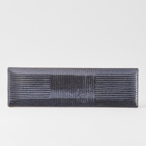 Rectangular Plate, 33 x 10 cm, Black Lines Design