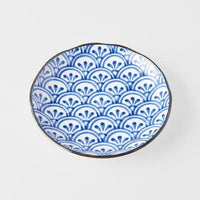 Tapas Plate 16.5cm Indigo Ikat Petal Crest Design