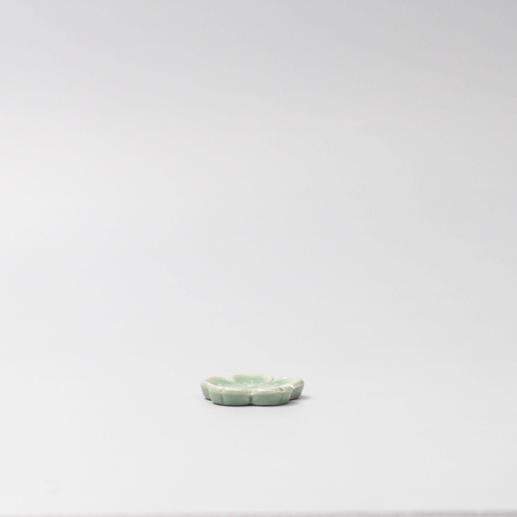 Side view of Green Sakura Chopsticks Rest