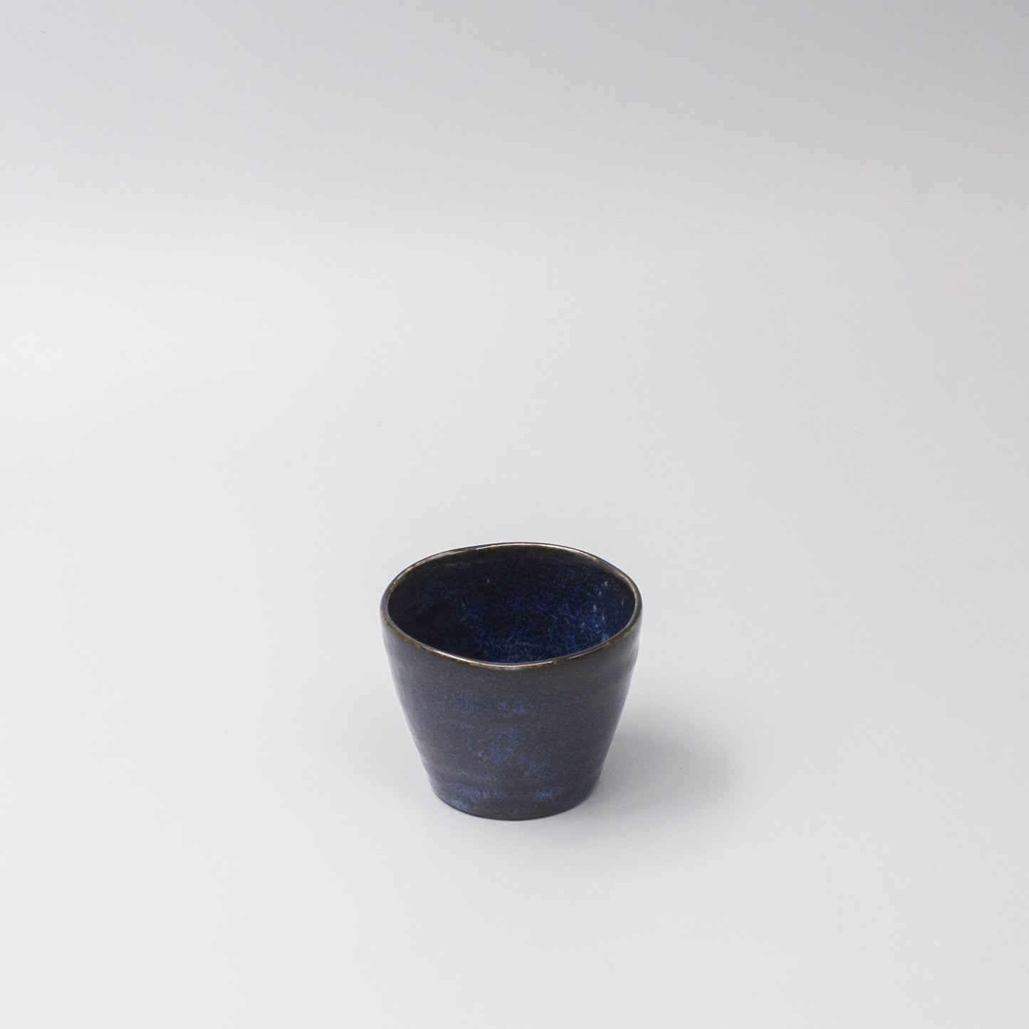 45-degree view of Kanso Indigo Blue Soba Cup
