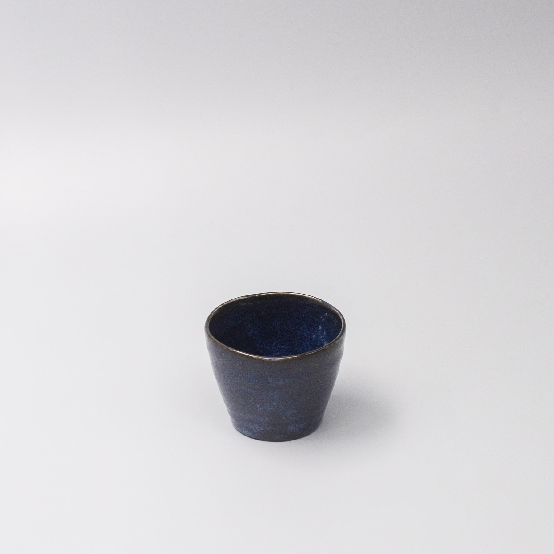 45-degree view of Kanso Indigo Blue Soba Cup