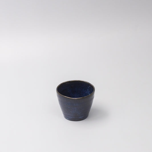 45-degree view of Kanso Indigo Blue Soba Cup
