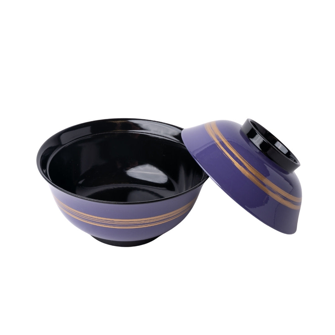 Miso Bowl 11.5 cm / Purple Fluted Design