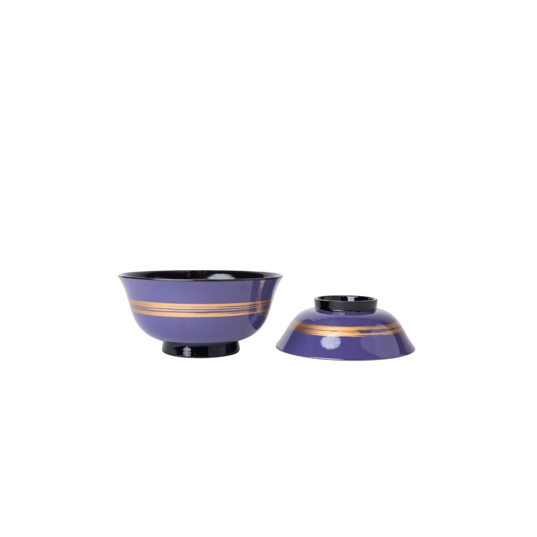 Miso Bowl 11.5 cm / Purple Fluted Design